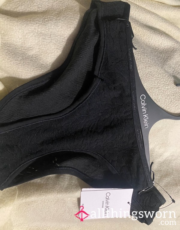 Black Patterned Calvin Klein Panty🖤
