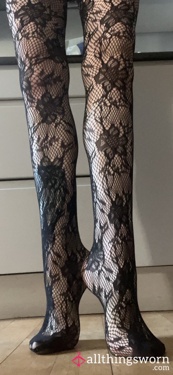 Black Patterned S**y Tights
