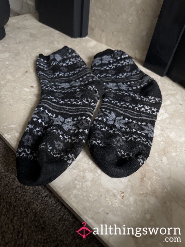 Black Patterned Socks