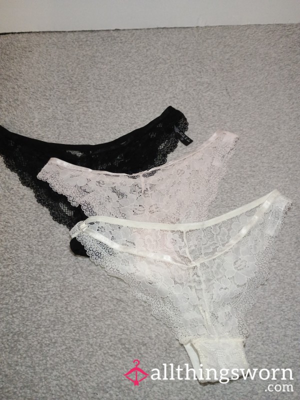 Black Pink And White Knickers