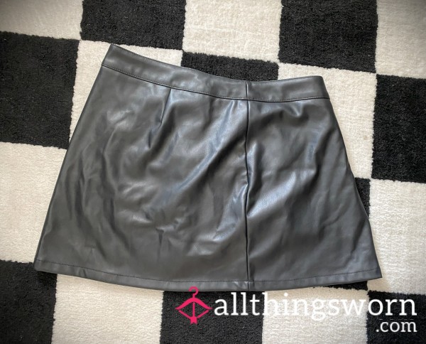 Black Pleather Skirt