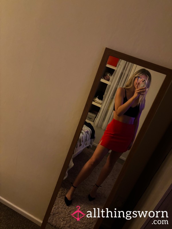 Black Pointed High Heels With Ankle Strap Well Worn