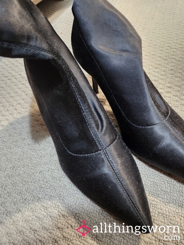 DESTROYED Black Heels Size 8-9