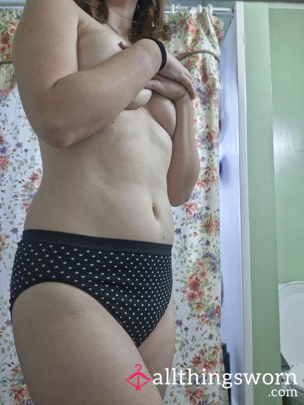 Black Polka Dot High-Waisted Panties Soft, Snug & Worn Just For You