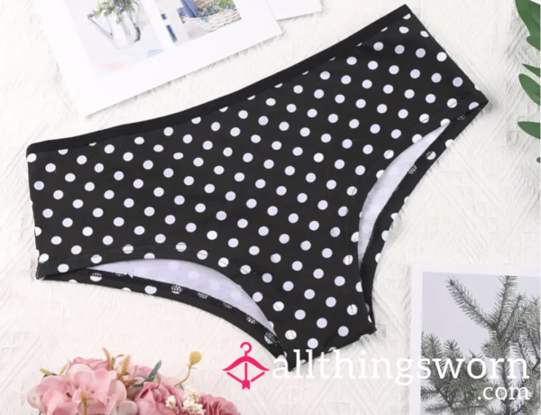 Black Polka Dot Panties