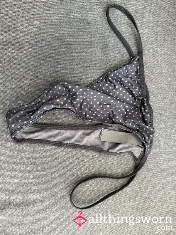 Black Polkadot Thong🤍🖤