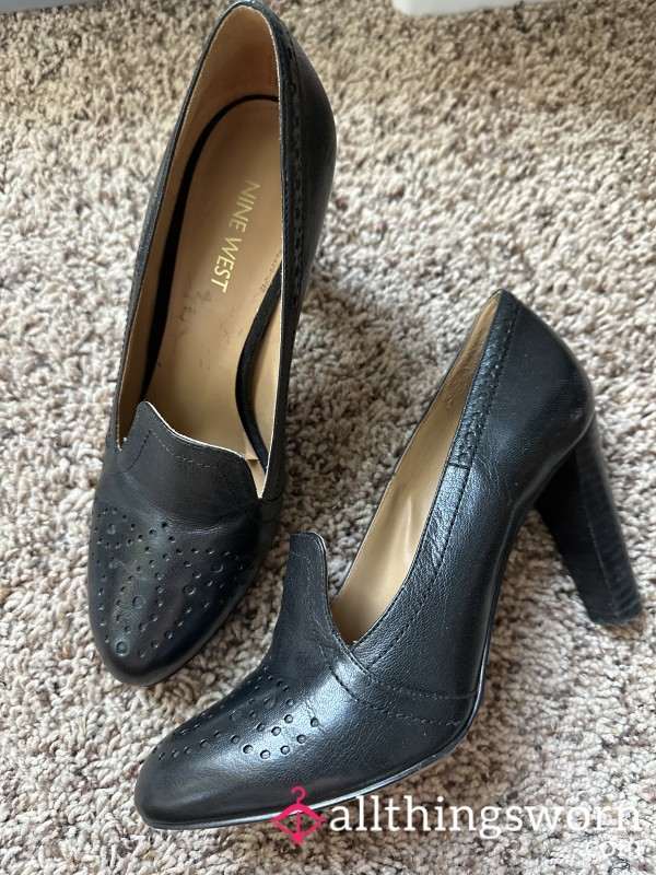 Black Preppy School Girl Heels