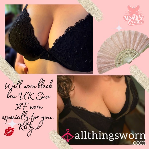 Well Worn Black Padded Bra - 48 Hour Wear