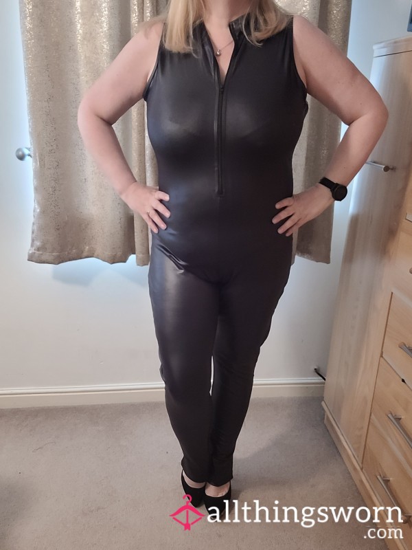 Black Pvc Style Catsuit