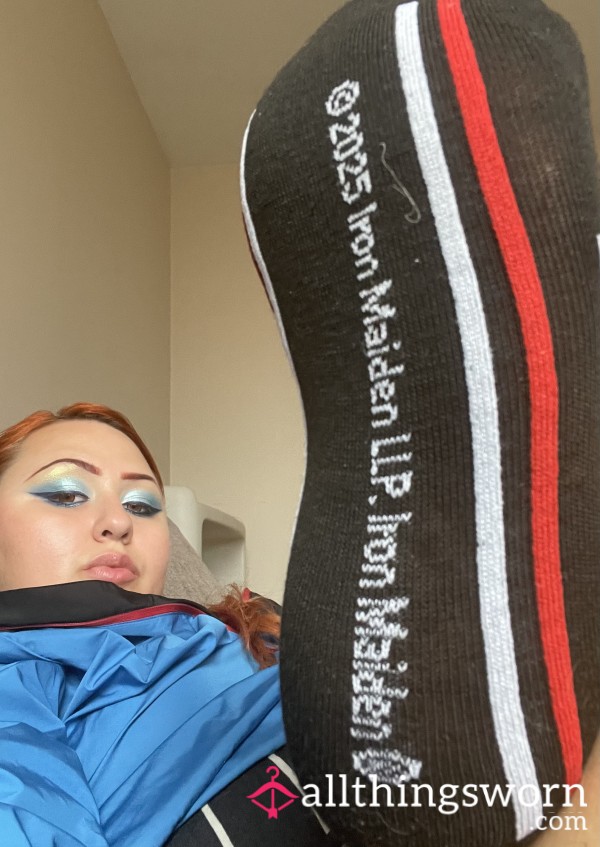 Black, Red And White Long Iron Maiden Socks