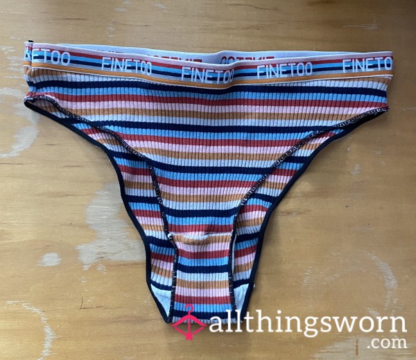 Black & Red Stripped Panties