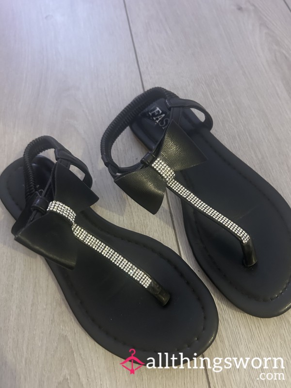 Black Sandals Well Worn
