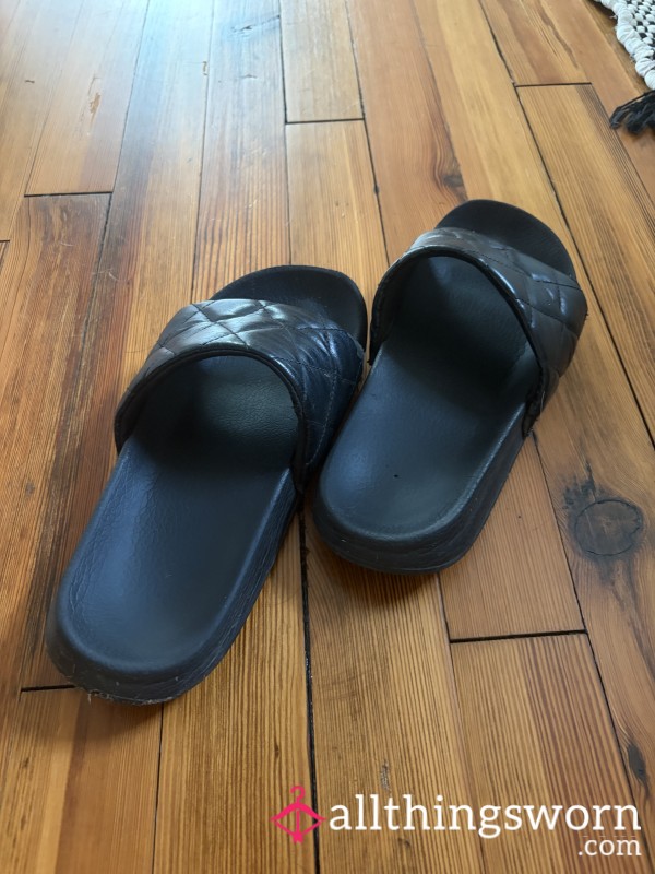 Black Sandals Worn For Three Years