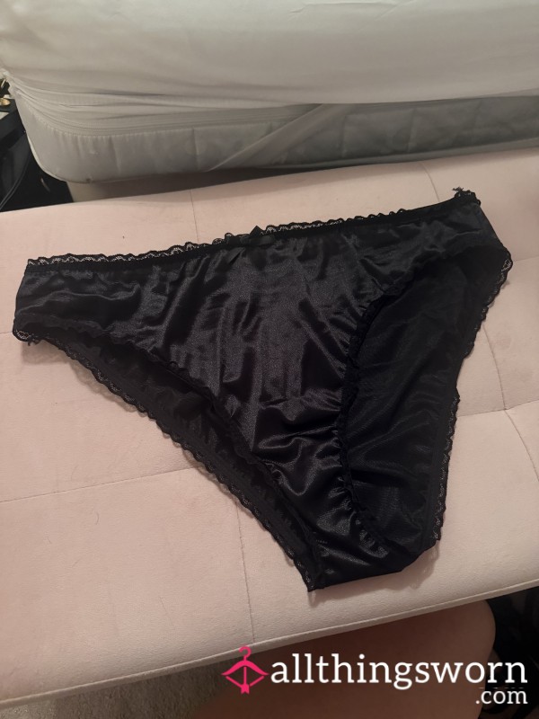 Black Satin Knickers