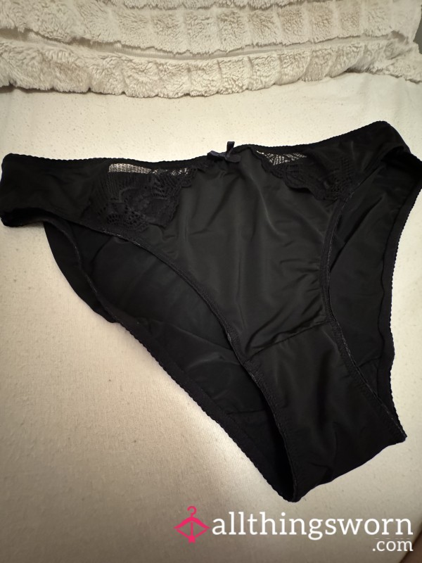 Black Satin Knickers