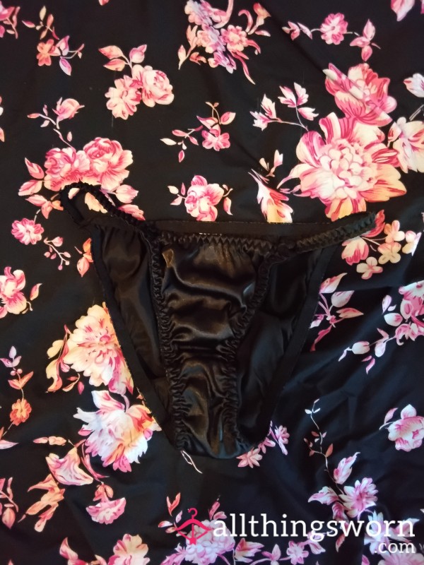 Black Satin Panty