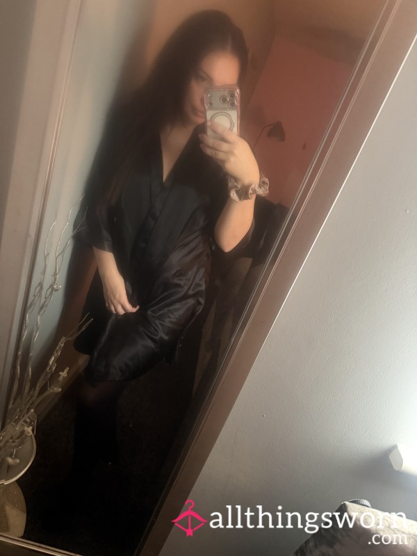 Black Satin Robe