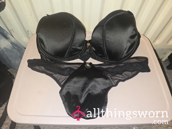Black Satin Set