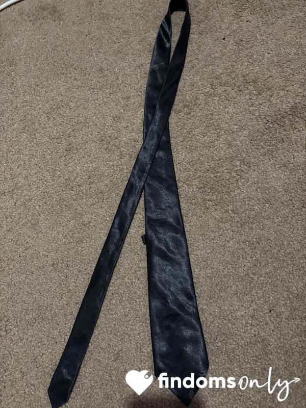 Black Satin Tie – Soft, Sinful, Mine