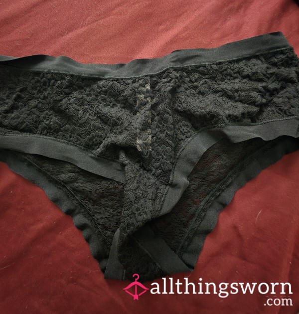 Black See Through Lace Cheeky