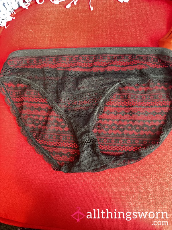 Black See Through Lace Panties