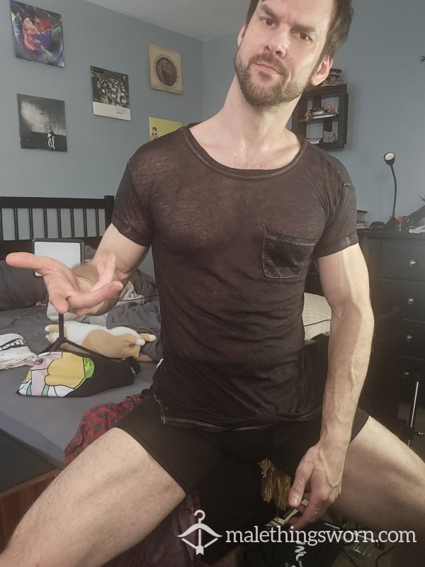 Black See Through Shirt Top