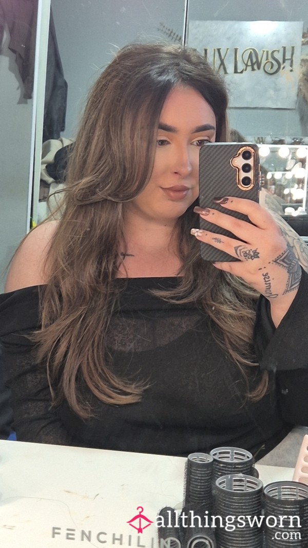 Black See Through Thin Top