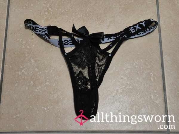Black S**y Thong