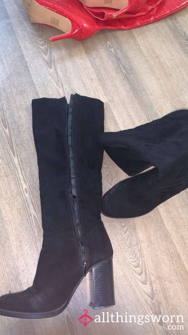 Black Suede Boots
