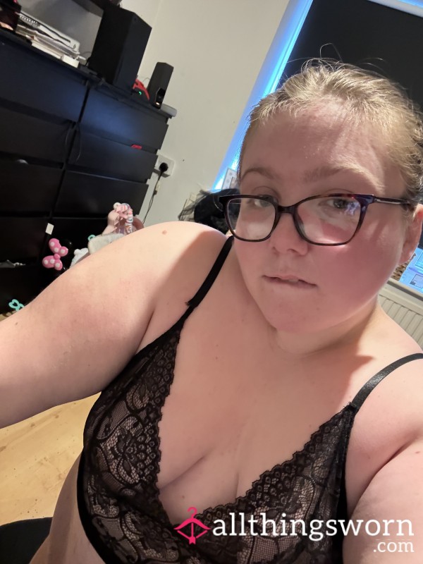 Black S**y Bra Worn
