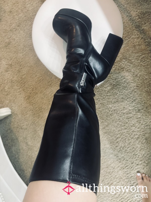 Black S**y High Boots