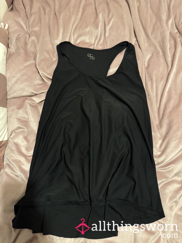 Black S**y Silky Gym Vest