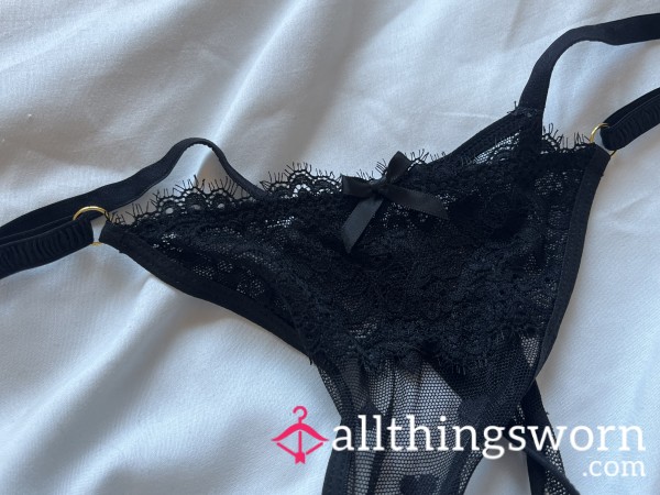 Black S**y Thong