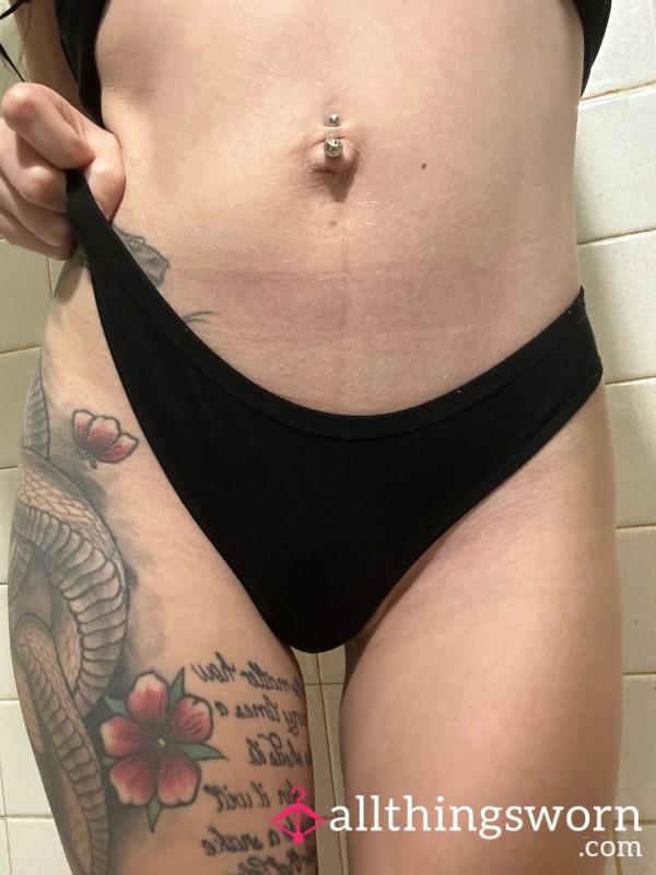 Black S**y Thongs