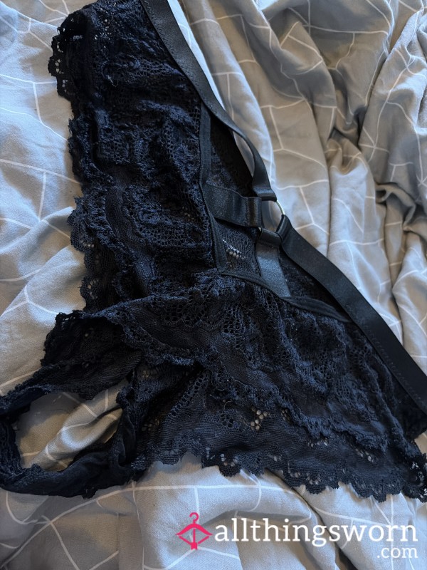 Black S**y Thongs [WORN]
