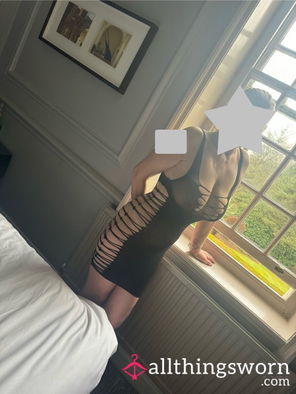 Black S**y, Transparent, Cut Out Dress, Very Short