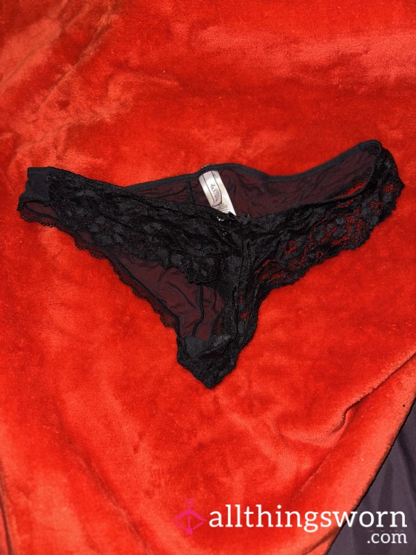Black Sheer Back Panties