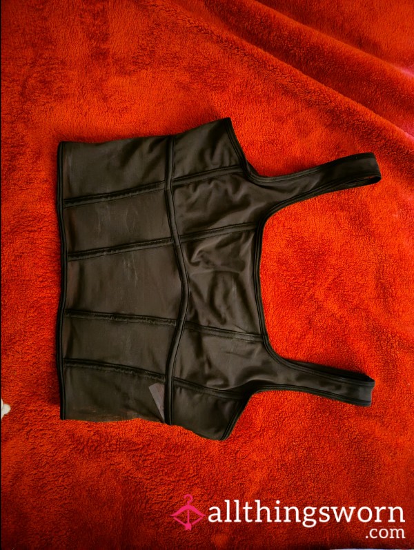 Black Sheer Crop Top
