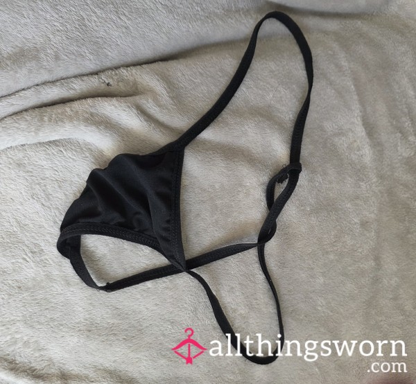 Black Sheer Mesh G String Thong