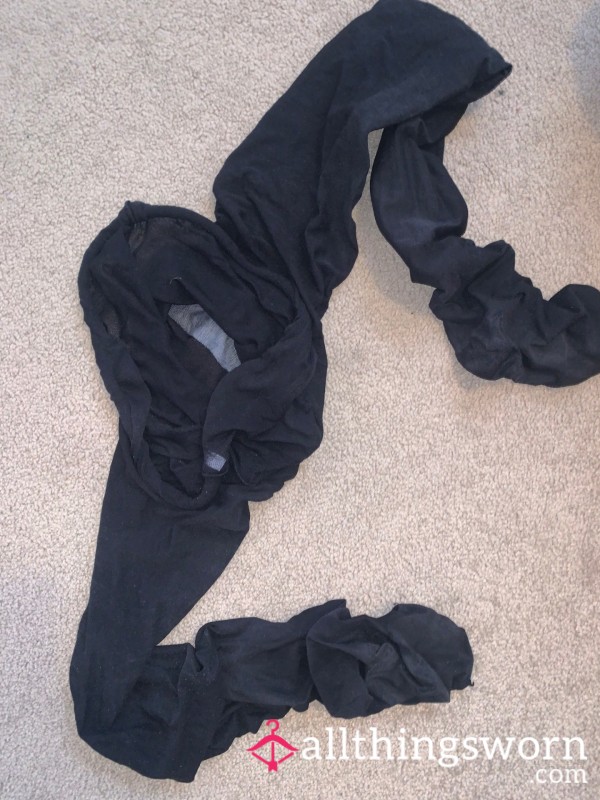 Black Sheer Support Pantyhose. 11 Hour Wear!