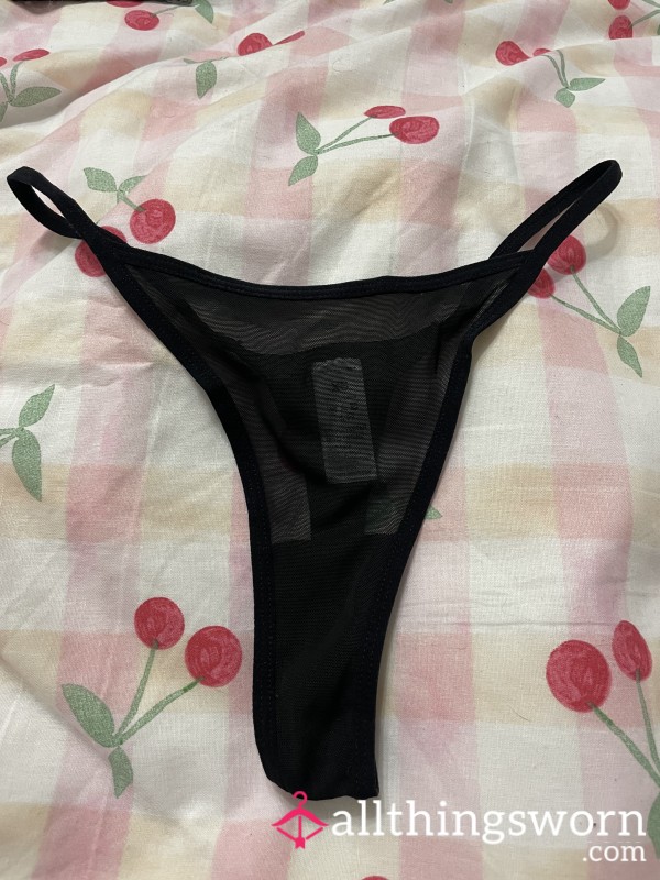 Black Sheer TIGHT THONG 🖤