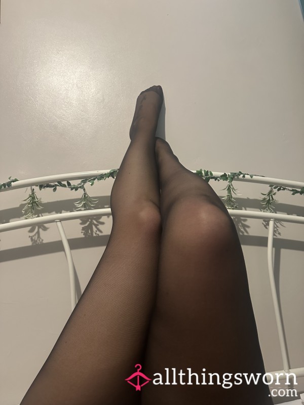 Black Sheer Tights & Heels