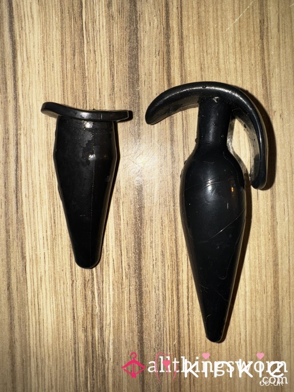 BLACK SHINY Bu*t PLUGS – SLEEK, S**Y, READY TO PLAY £25 For The Set (or £15 Each)
