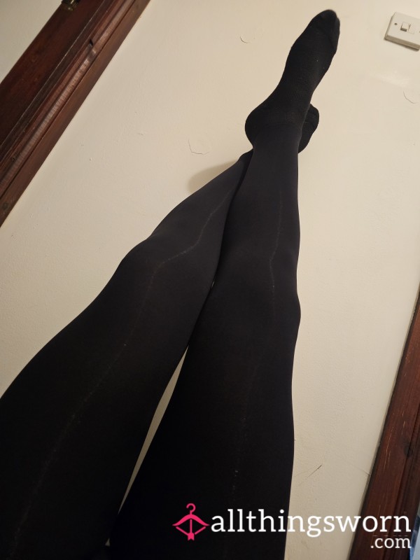 Black Shiny Tights That Have Stuck To My Skin From The Waist To My Tip Toes, Ready To Be Worshipped 🫦