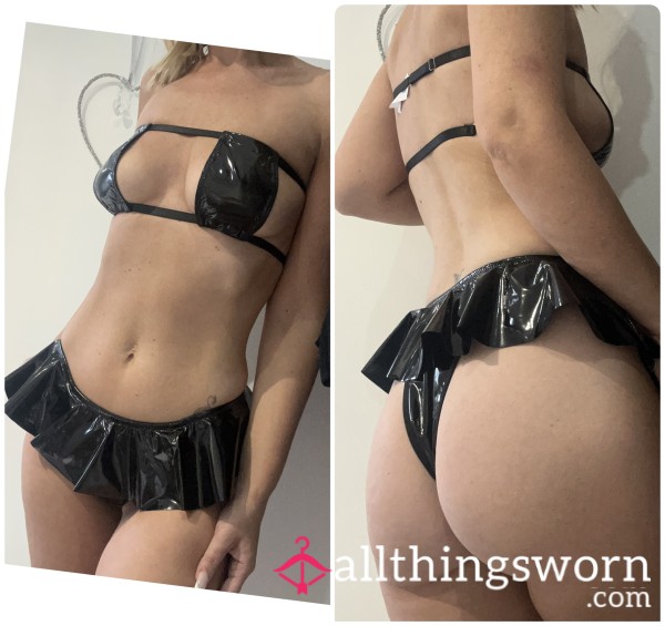Black Shiny Pvc Set