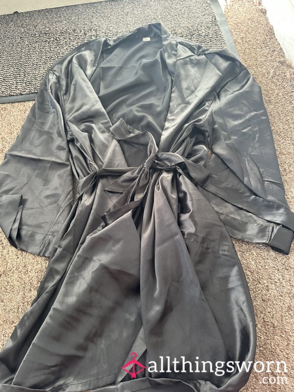 Black, Silk Bath Robe (XL-XXL) 🩷
