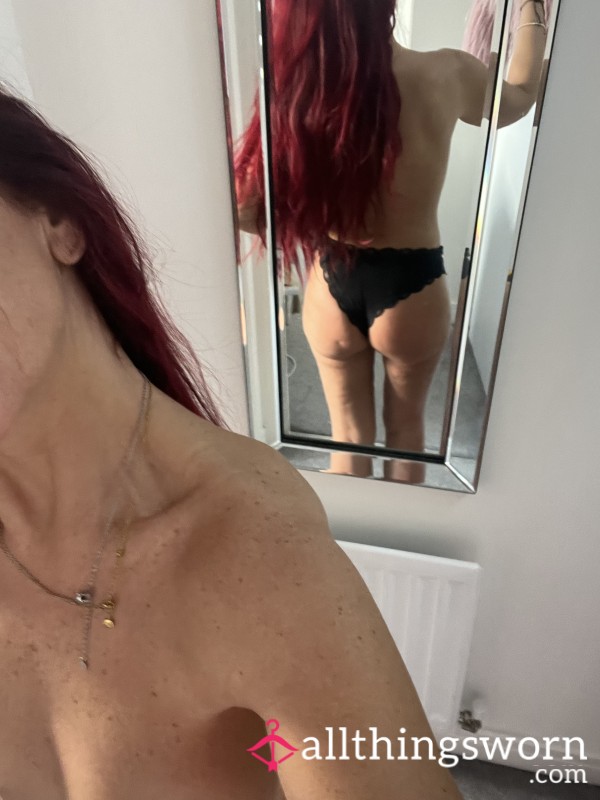 Black Silk Lace French Knickers Worn 12 Hours Juices To Be Seen