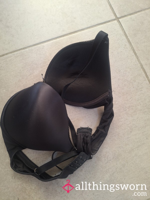 Black Silk Padded 36c Bra