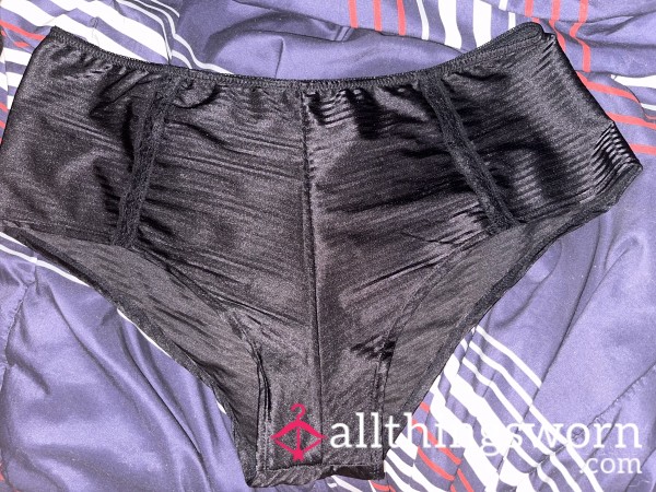 Black Silk Panties