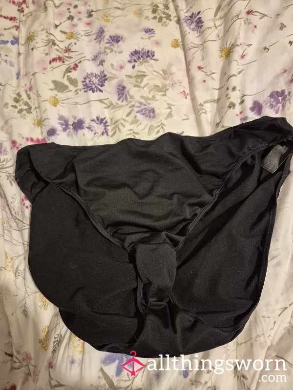 ***Extremely Stinky*** Black Silky Knickers Worn Now For 14 Days